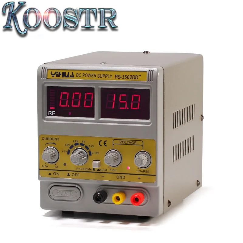 15V 2A Mobile Phone Repair Power Adjustable RF Power Supply Maintenance Adjustable Regulated DC Power Supply YIHUA 1502DD+
15V 2A Mobile Phone Repair Power Adjustable RF Power Supply Maintenance Adjustable Regulated DC Power Supply YIHUA 1502DD+