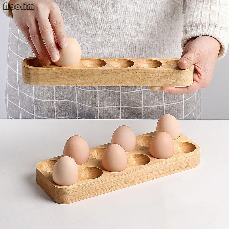 NOOLIM Japanese Style Wooden Double Row Egg Storage Box Home Organizer Rack Anti-slip Eggs Holder Kitchen Decor Accessories
NOOLIM Japanese Style Wooden Double Row Egg Storage Box Home Organizer Rack Anti-slip Eggs Holder Kitchen Decor Accessories