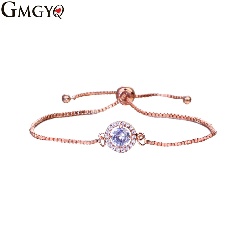 GMGYQ Pulseras Mujer Moda AAA Round Cubic Zirconia Rose Gold Adjustable Bracelets For Women Best Selling 2018 Products
GMGYQ Pulseras Mujer Moda AAA Round Cubic Zirconia Rose Gold Adjustable Bracelets For Women Best Selling 2018 Products