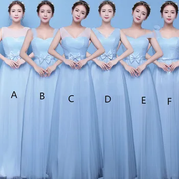 Holievery Sky Blue Tulle Beach Bridesmaid Dresses with Bow 2019 Long Wedding Guest Gowns Lace Up Beach Maxi Dress Damigella
Holievery Sky Blue Tulle Beach Bridesmaid Dresses with Bow 2019 Long Wedding Guest Gowns Lace Up Beach Maxi Dress Damigella