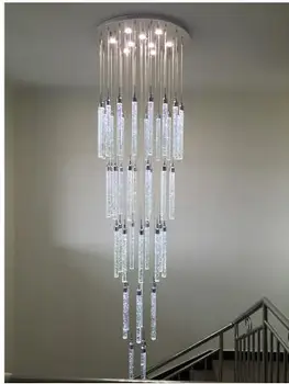 Villa duplex stair chandelier simple LED bubble column living room crystal stainless steel led lighting fixture led fixture lamp
Villa duplex stair chandelier simple LED bubble column living room crystal stainless steel led lighting fixture led fixture lamp