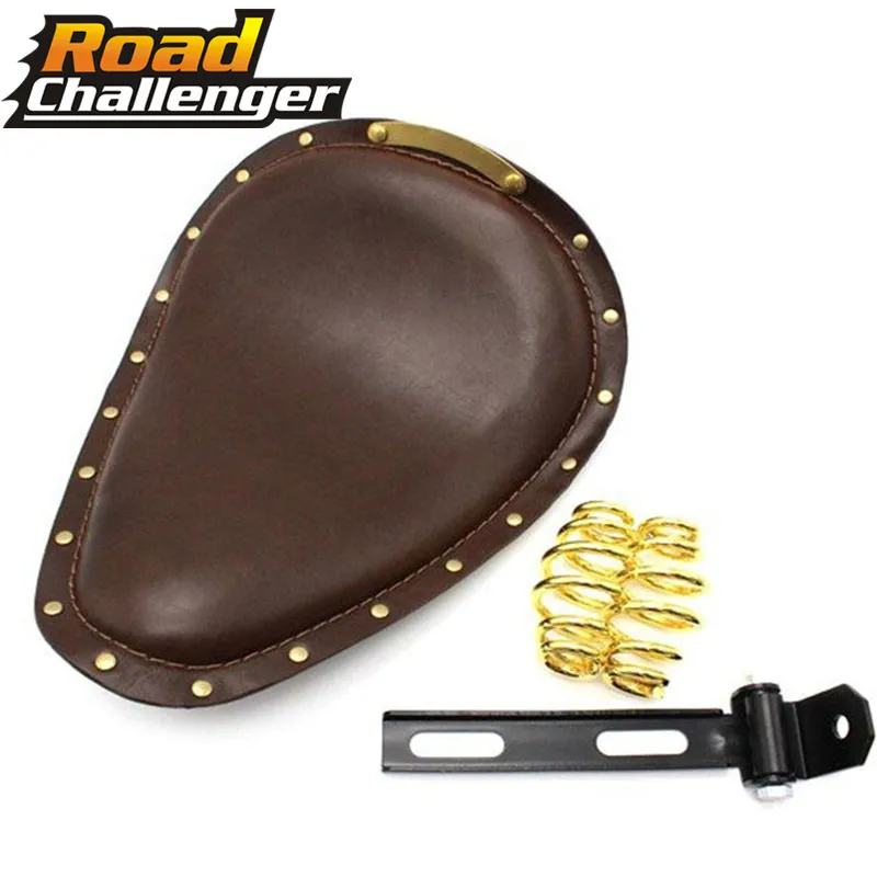 Brown Leather Vintage Front 3" Spring Bracket Solo Seat Cover For Harley Sportster 883 XL1200 72 48 Bobber Chopper Custom cafe
Brown Leather Vintage Front 3" Spring Bracket Solo Seat Cover For Harley Sportster 883 XL1200 72 48 Bobber Chopper Custom cafe
