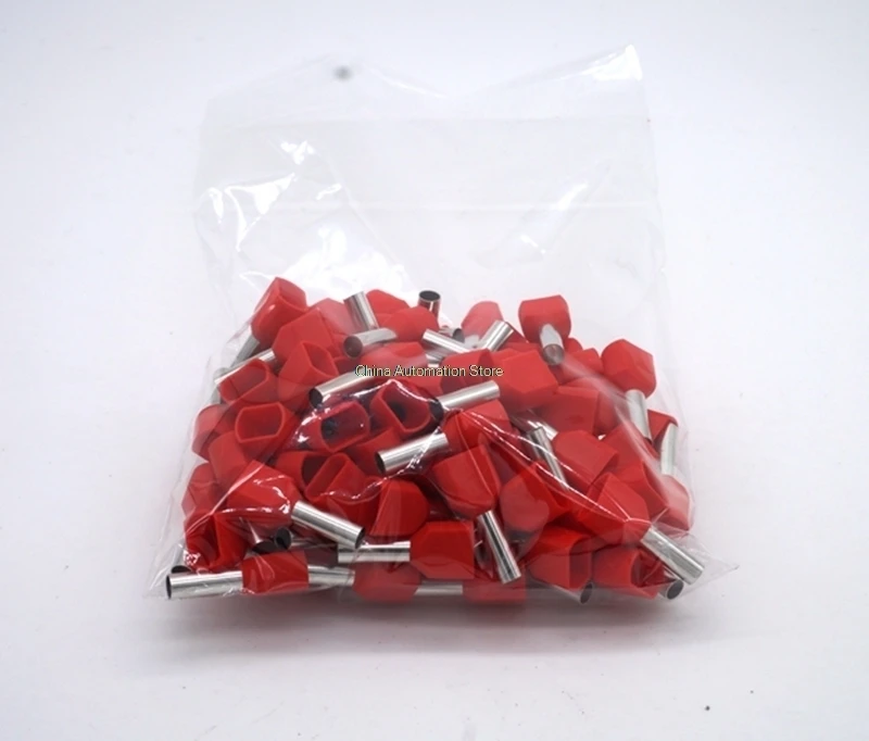 25PCS type double pipe insulated cold-press terminal Needle end Multicolor optional default red TE6014
25PCS type double pipe insulated cold-press terminal Needle end Multicolor optional default red TE6014