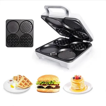 

220V Multifunctional Electric Waffle Machine Non-stick Muffin/Crepe/Bread/Sandwich/Roast Meat Maker Machine For DIY Breakfast