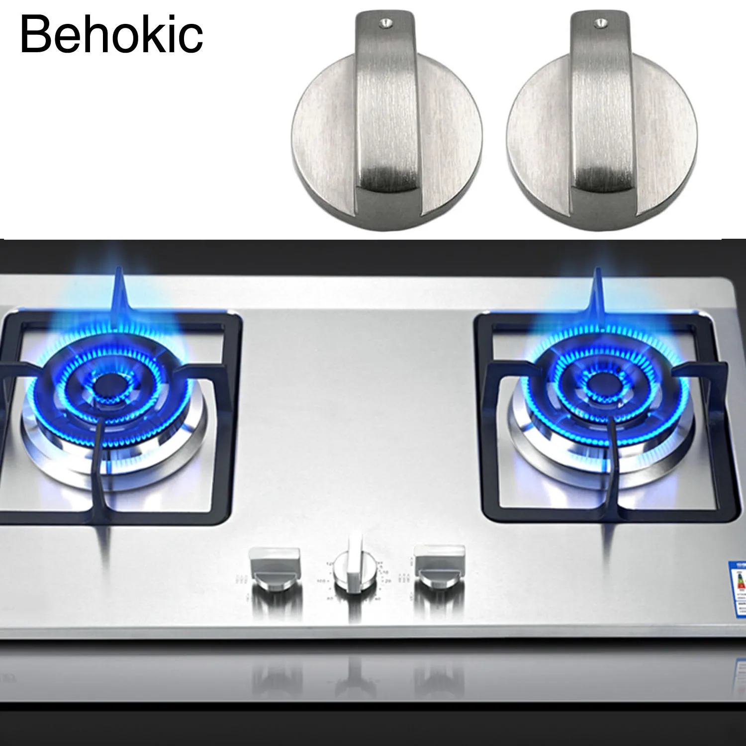 Behogar 2pcs Metal Universal Silver Gas Stove Control Knobs Adaptors Oven Rotary Switch Cooking Surface Control Locks
Behogar 2pcs Metal Universal Silver Gas Stove Control Knobs Adaptors Oven Rotary Switch Cooking Surface Control Locks