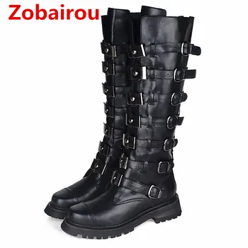 Zobairou Chaussure Femme Genuine Leather Back Zip Overknee Thigh High Cowboy Boots Motorcycle Boots Botas Mujer Shoes Woman
Zobairou Chaussure Femme Genuine Leather Back Zip Overknee Thigh High Cowboy Boots Motorcycle Boots Botas Mujer Shoes Woman