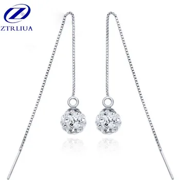 New Fashion Popular 925 Sterling Silver Jewelry Not Aergic Long Tassel Crystal Ball Exquisite Gift Dangle Earrings SE308
New Fashion Popular 925 Sterling Silver Jewelry Not Aergic Long Tassel Crystal Ball Exquisite Gift Dangle Earrings SE308
