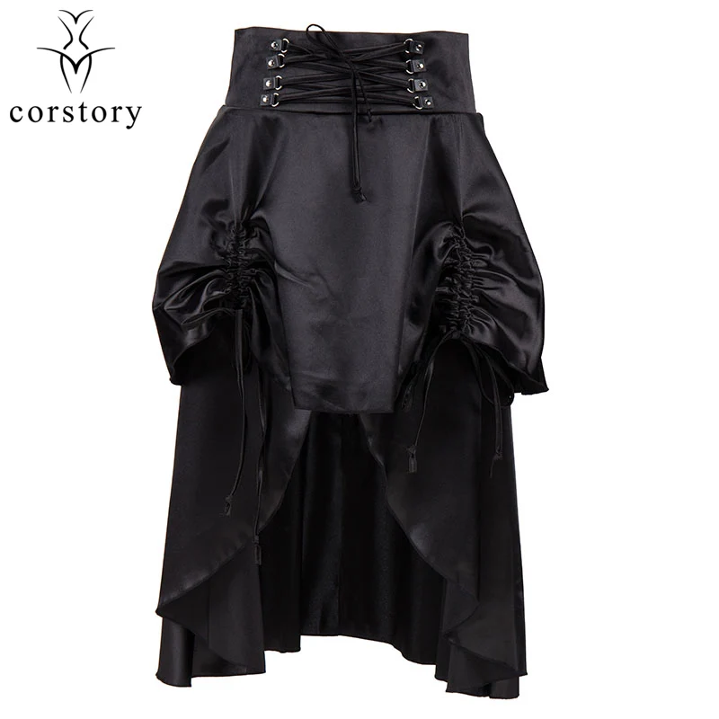 Corstory Victorian Gothic Black Satin Ruffle Sexy Steampunk Party Front Short With Adjustable Lace-Up Vintage Back Long Skirt XL
Corstory Victorian Gothic Black Satin Ruffle Sexy Steampunk Party Front Short With Adjustable Lace-Up Vintage Back Long Skirt XL