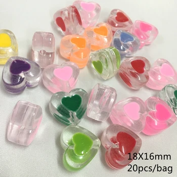 18mm Acrylic Transparent DIY heart shape Beads with Internal Bead Handmade Jewelry Accessories 20pcs/bag Meideheng
18mm Acrylic Transparent DIY heart shape Beads with Internal Bead Handmade Jewelry Accessories 20pcs/bag Meideheng