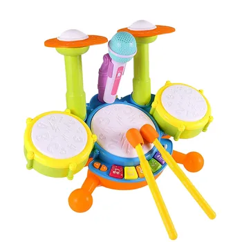 Musical instruments microphone Kids Electric Drum Set Toys Toddler Musical Instruments Playset Flash Light Toy for kids D300111
Musical instruments microphone Kids Electric Drum Set Toys Toddler Musical Instruments Playset Flash Light Toy for kids D300111