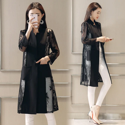 Chiffon Sunscreen Summer Coat Women Windswear Trench Coat For Women Casaco Feminino Sobretudo Windbreakers Female Overcoat
Chiffon Sunscreen Summer Coat Women Windswear Trench Coat For Women Casaco Feminino Sobretudo Windbreakers Female Overcoat