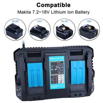 EU Plug 7.2V-18V 4A Li-Ion Fast Battery Charger With Usb Port For Makita Bl1415, 1815, 1830, 1840, 1850,1860
EU Plug 7.2V-18V 4A Li-Ion Fast Battery Charger With Usb Port For Makita Bl1415, 1815, 1830, 1840, 1850,1860