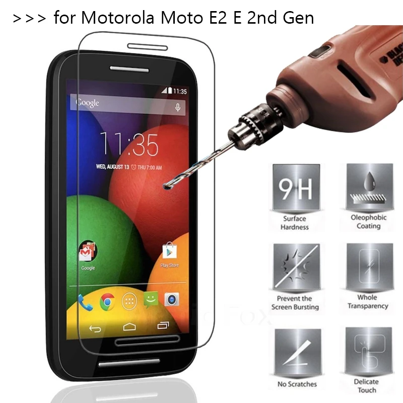 2 PCS/Lot Tempered Glass for Motorola MOTO E2 E 2nd Gen XT1505 XT1524 Screen Protector Protective Film Free Shipping | Мобильные