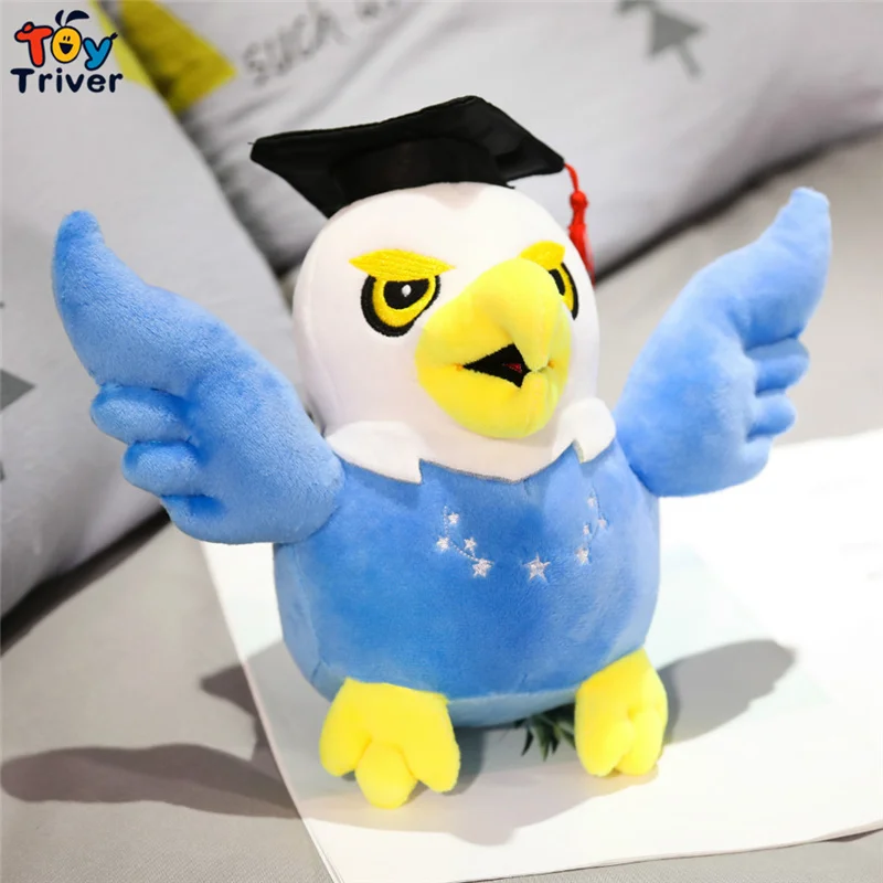 

Doctor Dr.Eagle Hawk Bird Plush Toy Triver Stuffed Animal Doll Baby Kids Children Student College Graduation Doll Gift