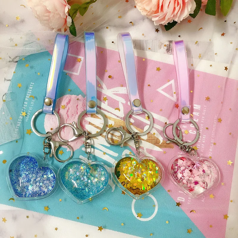 Lovely Colorful sequins acrylic Key Chains Moving Liquid oil Drop decompression Funny Heart keychain Birthday Gifts for girl
Lovely Colorful sequins acrylic Key Chains Moving Liquid oil Drop decompression Funny Heart keychain Birthday Gifts for girl
