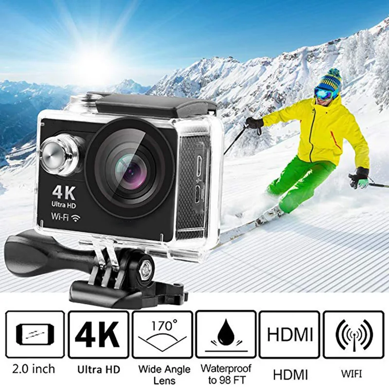 Newest 4K WiFi Sports Action Camera Ultra HD Waterproof 170 Degree Wide Angle Camcorder NK-Shopping
Newest 4K WiFi Sports Action Camera Ultra HD Waterproof 170 Degree Wide Angle Camcorder NK-Shopping