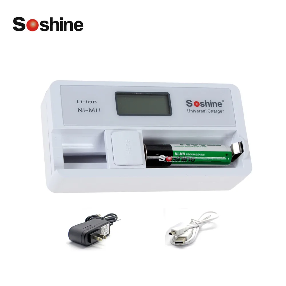 Soshine SC-S7 LCD Display USB Charger for 3.7V 18650 14500 16340 Li-ion batterry and 1.2V AA AAA Ni-MH Battery + EU US Plug
Soshine SC-S7 LCD Display USB Charger for 3.7V 18650 14500 16340 Li-ion batterry and 1.2V AA AAA Ni-MH Battery + EU US Plug