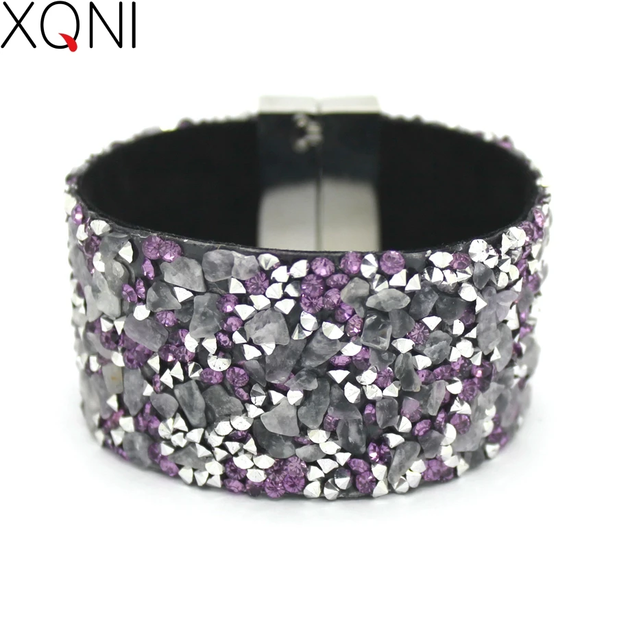 XQNI Brand High Quality Charm Women Bracelets Jewelry Classic Wrap Leather Bracelets With Stone Female Bracelet Bangles
XQNI Brand High Quality Charm Women Bracelets Jewelry Classic Wrap Leather Bracelets With Stone Female Bracelet Bangles