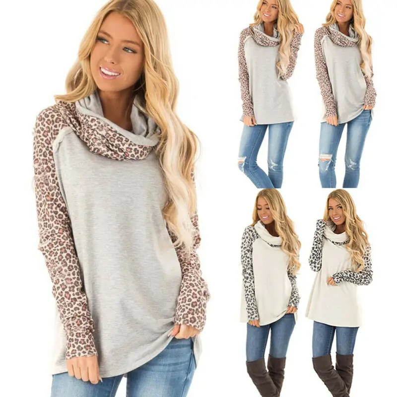 Fashion Women Loose Long Sleeve Sweatshirt Jumper Pullover Top Blouse Leopard Patchwork Cotton Casual Soft Clothes
Fashion Women Loose Long Sleeve Sweatshirt Jumper Pullover Top Blouse Leopard Patchwork Cotton Casual Soft Clothes