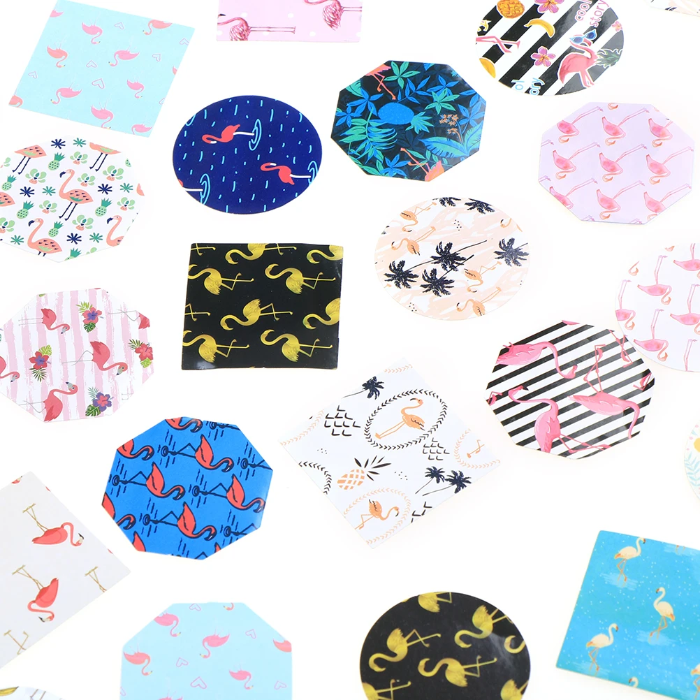 45Pcs/lot Ablum Diary Scrapbooking Label Sticker Kawaii Flamingo Mini Paper Stationery Sealing paste Decoration | Канцтовары для