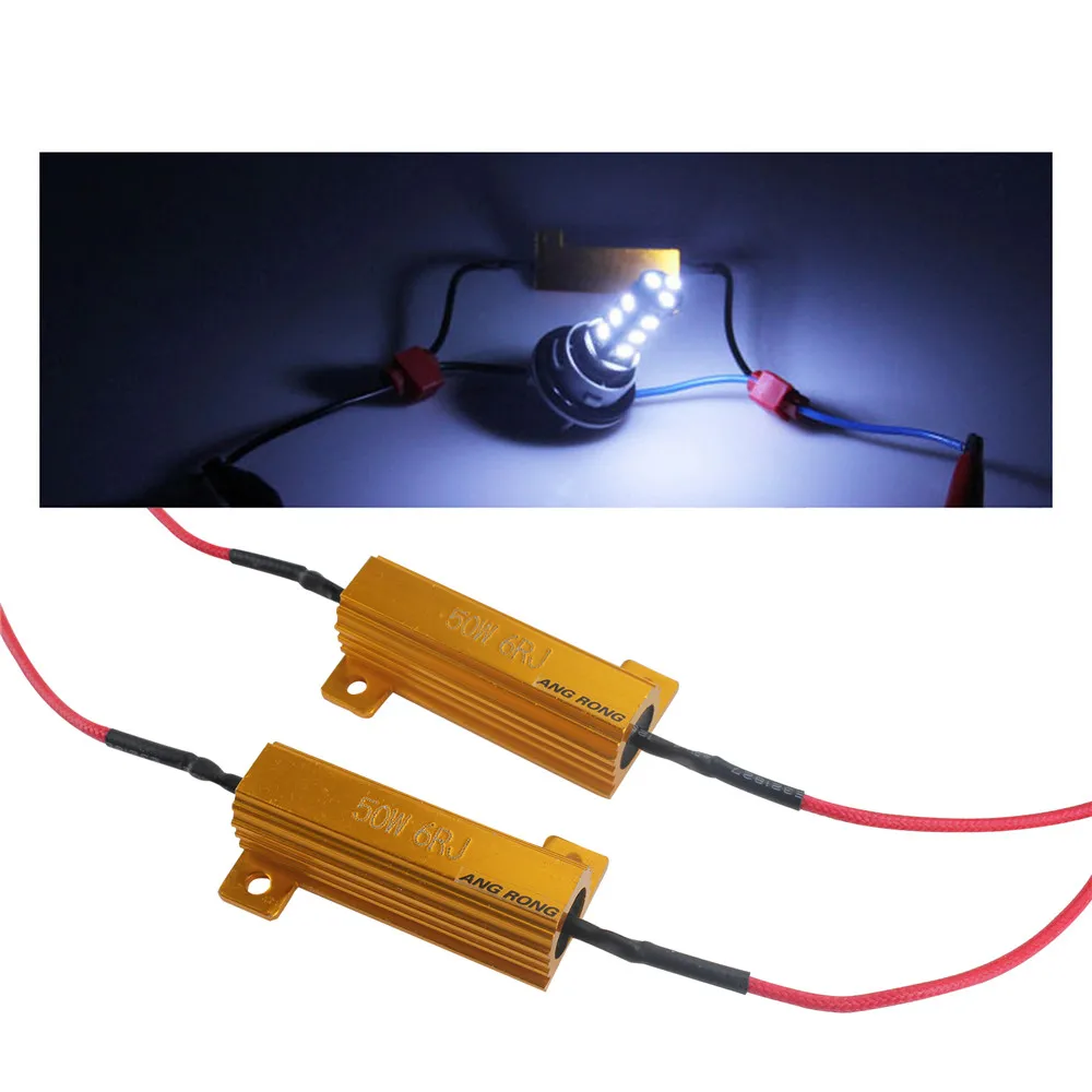 ANGRONG 2X LED Load Resistors 50W 6 ohm Stop Car Light Flicker Cancel Error Message 12V
ANGRONG 2X LED Load Resistors 50W 6 ohm Stop Car Light Flicker Cancel Error Message 12V
