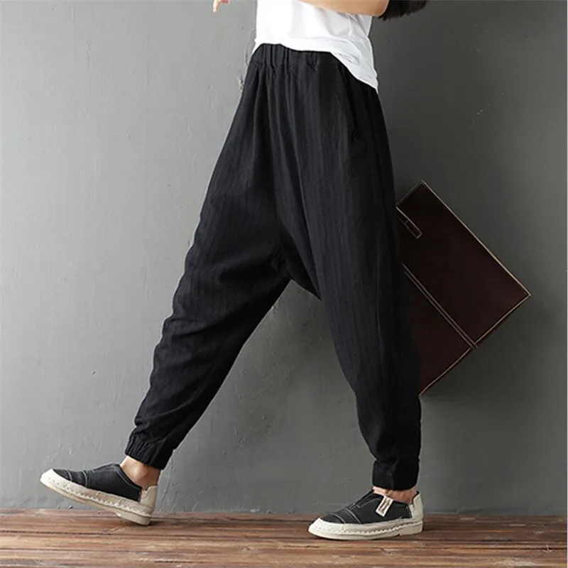 Harem Pants New Spring Autumn 2019 Cotton Linen Casual Loose Trousers One Size Full Length Oversized Elastic Pants Women Black
Harem Pants New Spring Autumn 2019 Cotton Linen Casual Loose Trousers One Size Full Length Oversized Elastic Pants Women Black