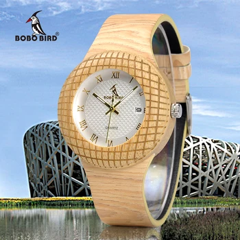BOBO BIRD Women Wooden Watches Ladies Metal literally with Leather Straps Calendar Wristwatch Show Date custom logo Bird's nest
BOBO BIRD Women Wooden Watches Ladies Metal literally with Leather Straps Calendar Wristwatch Show Date custom logo Bird's nest