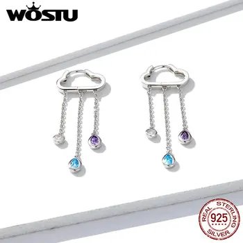 WOSTU Cloud Rainly Long Dangle Earrings1 00% 925 Sterling Silver Blue Zircon Wedding Earrings For Women Guft Jewelry FNE220
WOSTU Cloud Rainly Long Dangle Earrings1 00% 925 Sterling Silver Blue Zircon Wedding Earrings For Women Guft Jewelry FNE220