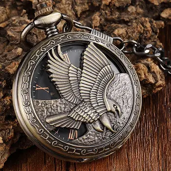 Steampunk Copper Eagle Hollow Vintage Mechanical Pocket Watch Pendant Retro Skeleton Roman Numerals Fob Hand Watch With Chain
Steampunk Copper Eagle Hollow Vintage Mechanical Pocket Watch Pendant Retro Skeleton Roman Numerals Fob Hand Watch With Chain