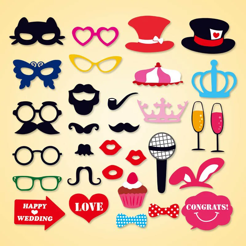 Fashion 31PCS/Lot Hot Crown Glasses Funny Beard Mustache Photo Booth Props Wedding Birthday Decoration DIY Photograph Tools
Fashion 31PCS/Lot Hot Crown Glasses Funny Beard Mustache Photo Booth Props Wedding Birthday Decoration DIY Photograph Tools