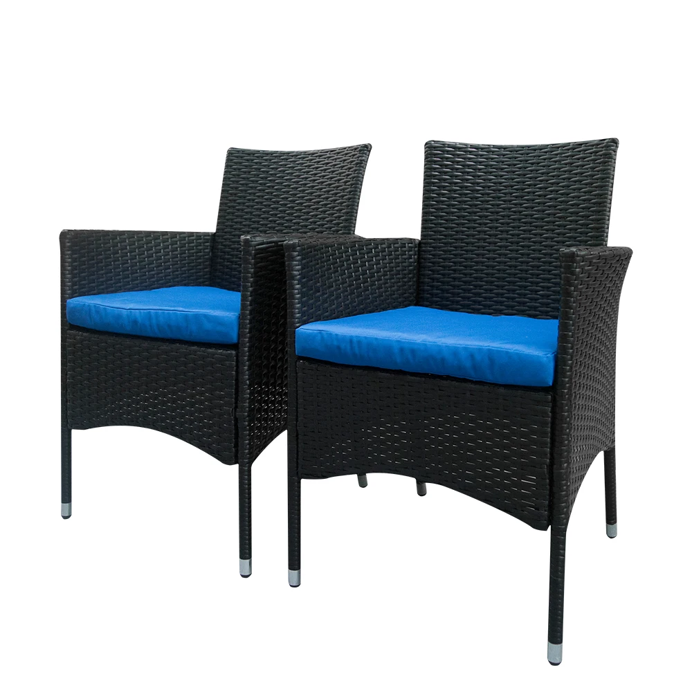 2pcs Single Backrest Chairs Rattan Sofa Set Black 
2pcs Single Backrest Chairs Rattan Sofa Set Black