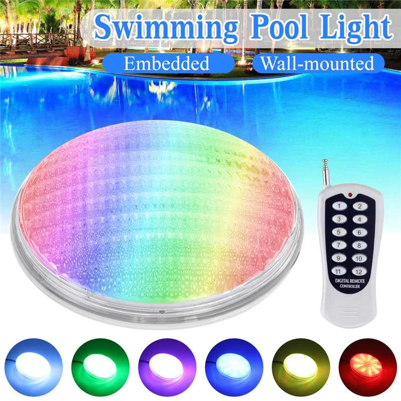 RGB 36W LED Underwater Swimming Pool LED Light with Remote Controller Wall-mounted/Embedded Installation AC/DC12V
RGB 36W LED Underwater Swimming Pool LED Light with Remote Controller Wall-mounted/Embedded Installation AC/DC12V