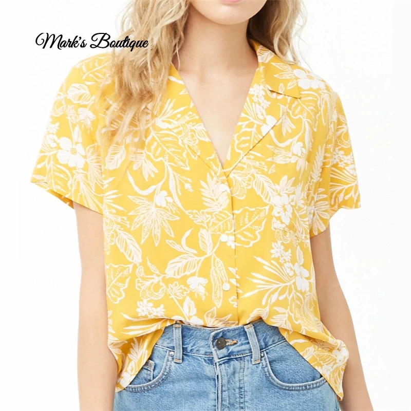 Chiffon Blouse Summer Short Sleeve Floral Print Tops Casual Loose Tops Turn Down Collar Lady Office Shirt Plus Size Blusas Mujer
Chiffon Blouse Summer Short Sleeve Floral Print Tops Casual Loose Tops Turn Down Collar Lady Office Shirt Plus Size Blusas Mujer
