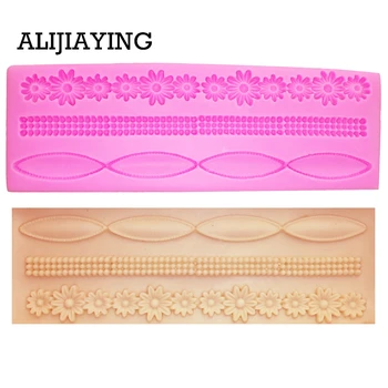 M0003 Long Pearl Necklace Flower Lace Shaped Fondant Silicone Mold Sugar Mould for Cake Decoration Chocolate Tools 
M0003 Long Pearl Necklace Flower Lace Shaped Fondant Silicone Mold Sugar Mould for Cake Decoration Chocolate Tools