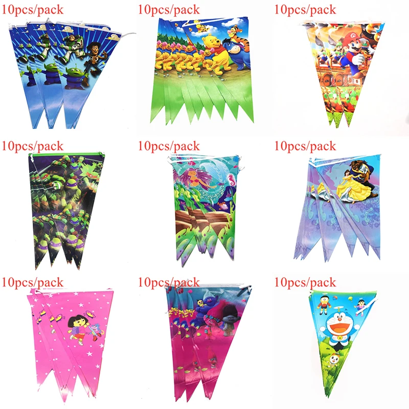 10pcs/pack Cartoon Characters theme flags Cartoon designs theme birthday party decorations Cartoon theme party banners
10pcs/pack Cartoon Characters theme flags Cartoon designs theme birthday party decorations Cartoon theme party banners