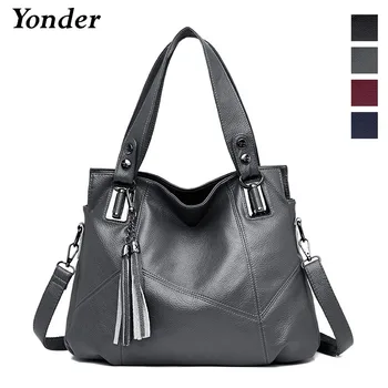 Yonder shoulder bag women Genuine Leather handbags ladies crossbody bag fashion hobo bag tassel messenger female high quality
Yonder shoulder bag women Genuine Leather handbags ladies crossbody bag fashion hobo bag tassel messenger female high quality