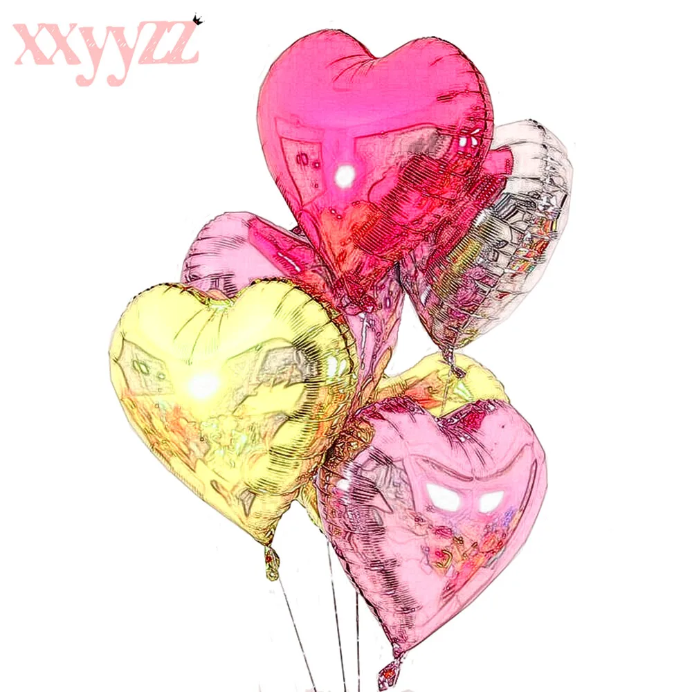 XXYYZZ Baby Shower 18 дюймов Heart Love Helium фольгированные воздушные шары для дня рождения