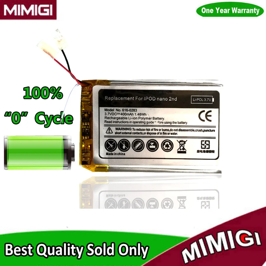 New 400mAh Battery For Apple iPod Nano 2nd Generation 2 Gen 4GB 616-0283 616-0287 A1199 Batterie Accumulator AKKU ACCU Batterij
New 400mAh Battery For Apple iPod Nano 2nd Generation 2 Gen 4GB 616-0283 616-0287 A1199 Batterie Accumulator AKKU ACCU Batterij