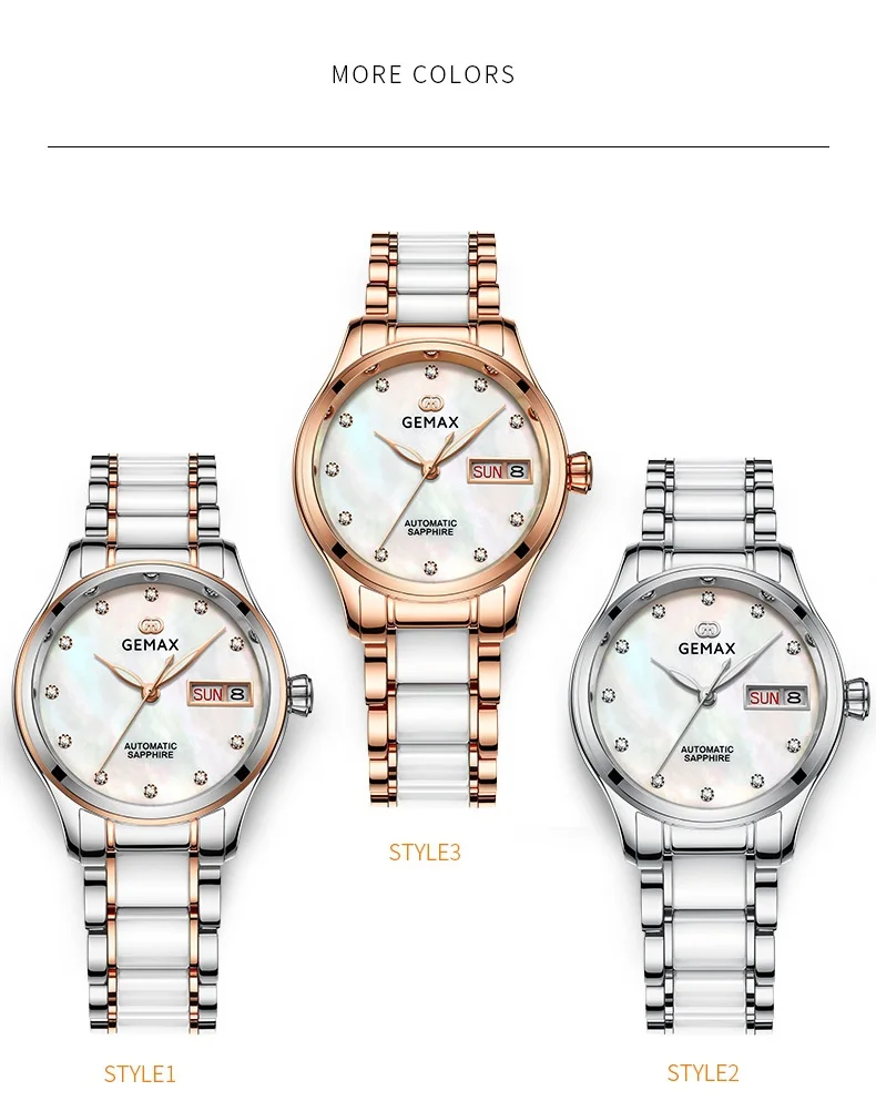 GEMAX Women Watches Waterproof Automatic Mechanical Watch Ladies Fashion Top Brand Diamond Calendar Ceramic Sapphire MIYOTA 2017 (10)