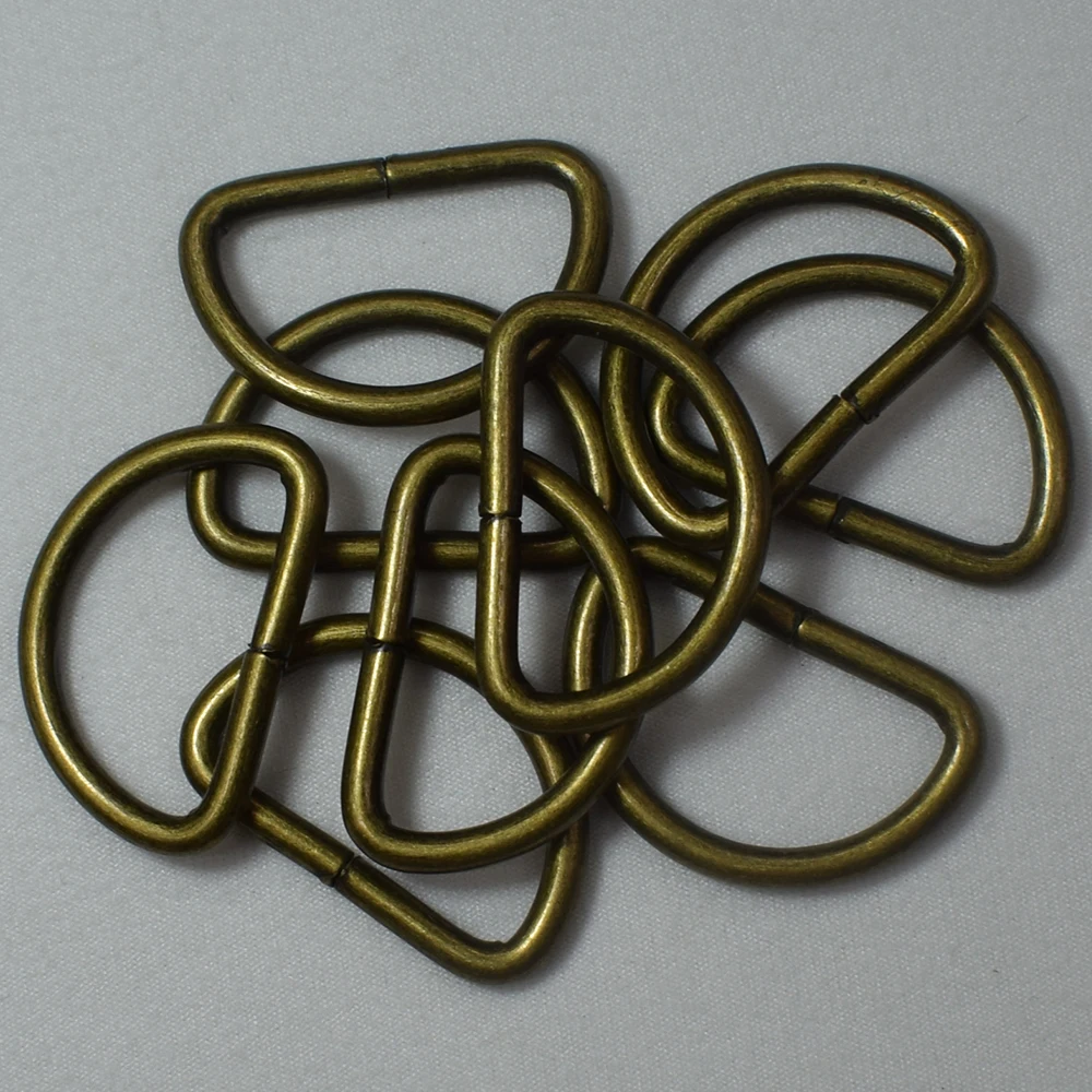 Винтажные металлические D образные кольца пряжки 20 шт. для одежды рукоделия шитья