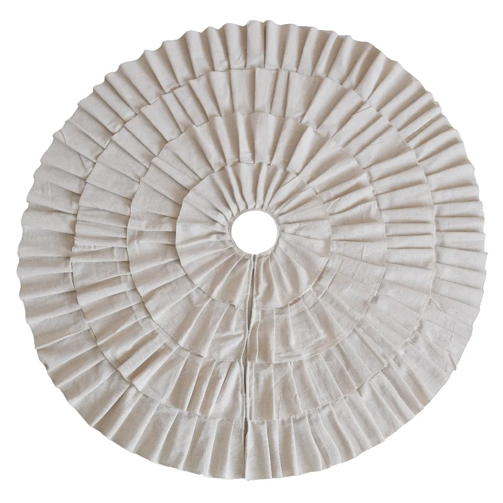Shimmer Burlap Creme Ruffle Trim Rustic Christmas Tree Skirt, 50 inches, Holiday Decoration
Shimmer Burlap Creme Ruffle Trim Rustic Christmas Tree Skirt, 50 inches, Holiday Decoration