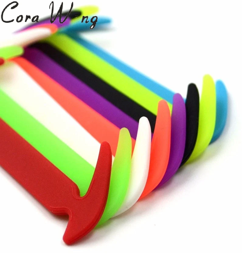 Image 12PCS Set Fashion UnisexShoelaces Silicone Elastic Waterproof Non Tie Shoe Lace Design For Easy Pull In and Lock DDSLA1011