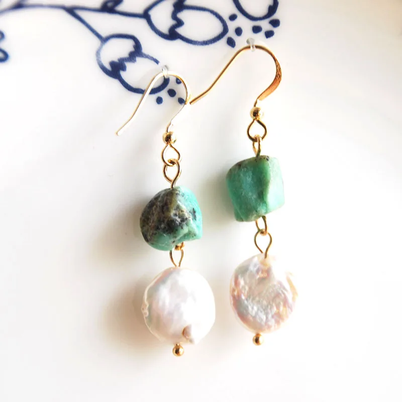 gold color fashion jewelry drop dangle earrings handmade Australian green chalcedony chrysoprase and pearl for women gift
gold color fashion jewelry drop dangle earrings handmade Australian green chalcedony chrysoprase and pearl for women gift
