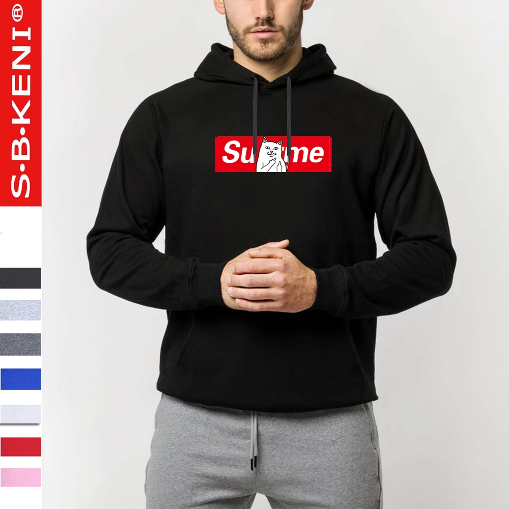 middle finger cat hoodie