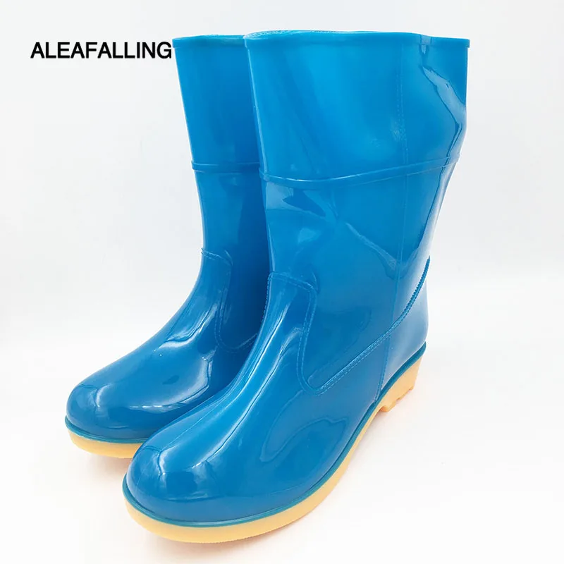 Aleafalling new arrival rain boots waterproof flat with shoes woman mid-calf rain woman water rubber ankle boots blue botas w122 
Aleafalling new arrival rain boots waterproof flat with shoes woman mid-calf rain woman water rubber ankle boots blue botas w122