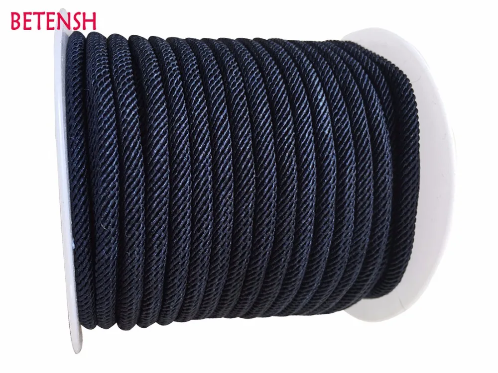 4-5mm Navy Blue Twisted Twine Nylon Cord+DiY Craft Jewelry Accessories Macrame rope Bracelet String Thread-25m/Roll
4-5mm Navy Blue Twisted Twine Nylon Cord+DiY Craft Jewelry Accessories Macrame rope Bracelet String Thread-25m/Roll