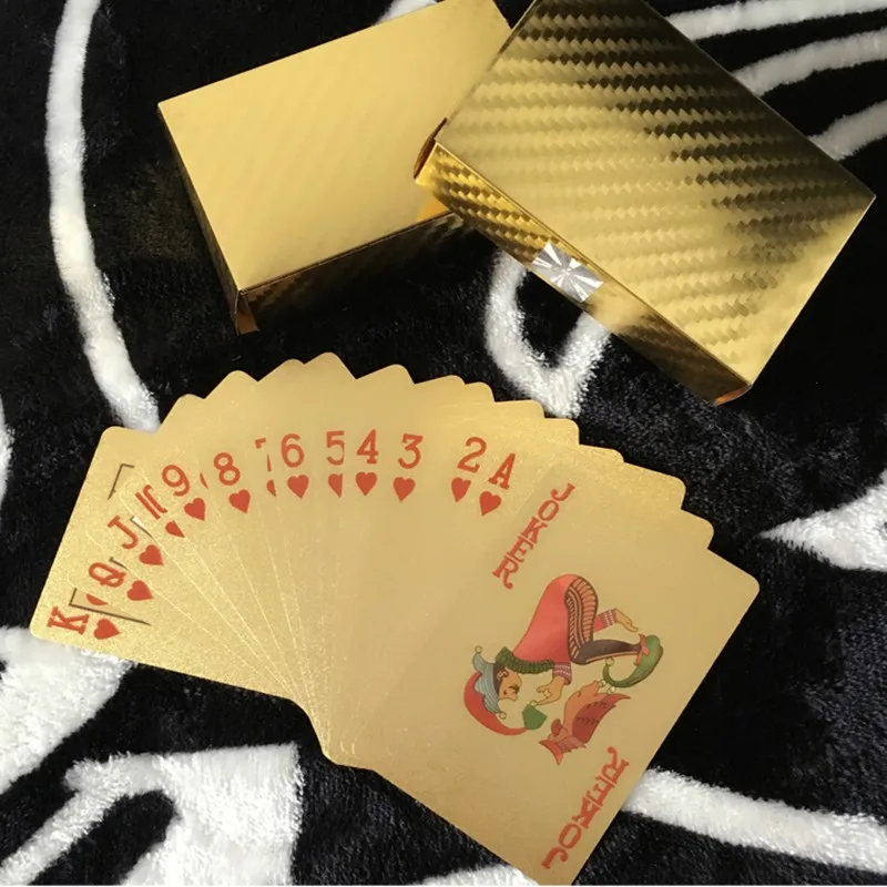 54pcs Original Waterproof Luxury 24K Gold Foil Plated Poker Premium Matte Plastic Board Games Playing Cards For Gift Collection
54pcs Original Waterproof Luxury 24K Gold Foil Plated Poker Premium Matte Plastic Board Games Playing Cards For Gift Collection