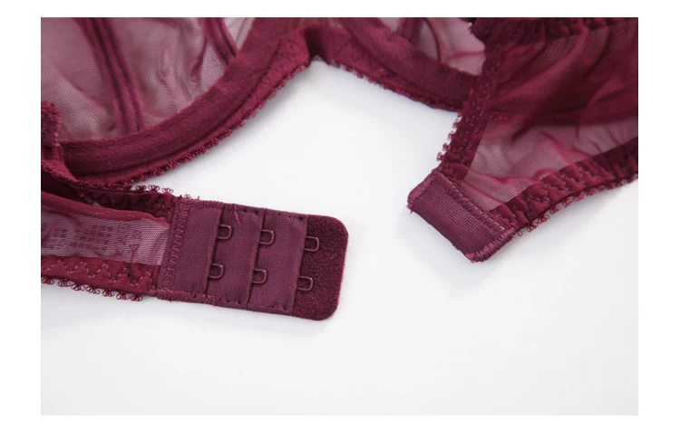 TERMEZY 2019 new Sexy Lace bar set ultra thin net gauze transparent Lingerie Set Push up brassier Fashion lace underwear (4)