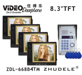 ZHUDELE Best 8.3" Display Wired Video Door Phone Touch button Doorbell Intercom & IR HD CCD Camera Password&ID Card unlock 1V4
ZHUDELE Best 8.3" Display Wired Video Door Phone Touch button Doorbell Intercom & IR HD CCD Camera Password&ID Card unlock 1V4