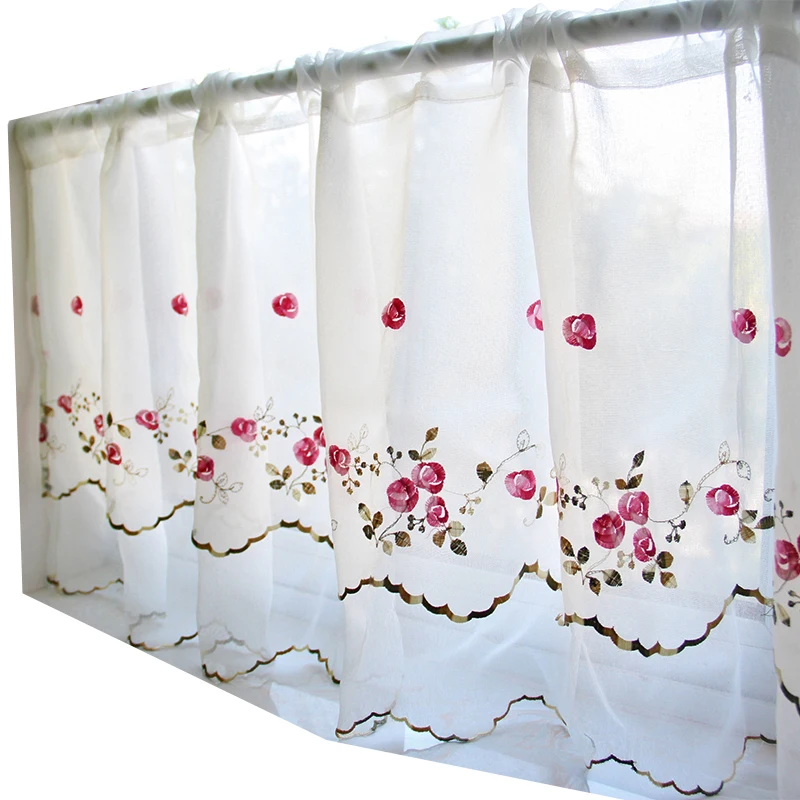 Pastoral Style Bunk Embroidered Purple Red Floral Lace Edge Tulle Decorative Short Curtain Cupboard Curtain
Pastoral Style Bunk Embroidered Purple Red Floral Lace Edge Tulle Decorative Short Curtain Cupboard Curtain